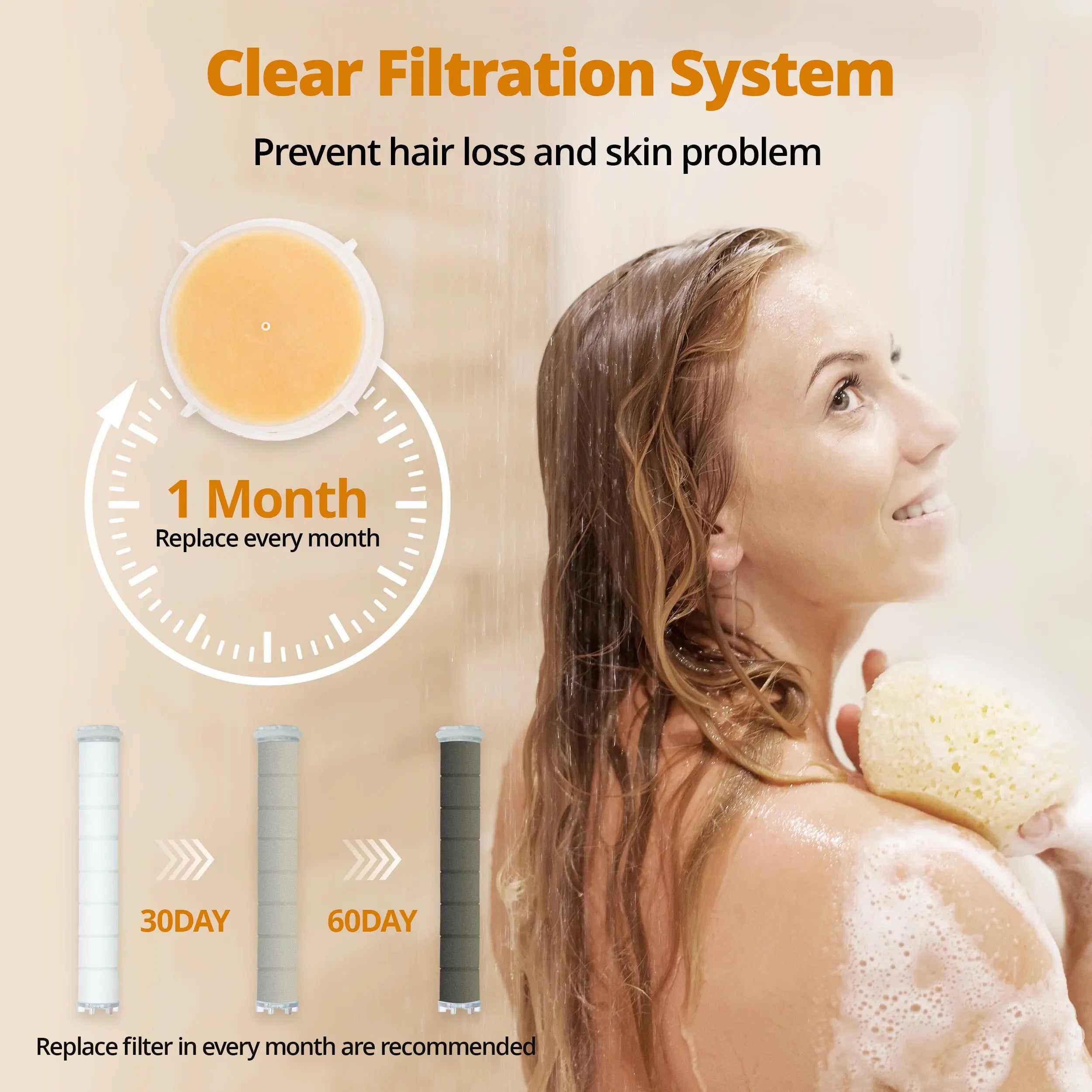 Vitamin C & PP Filter Shower Head – Dual-Filter for Pure, Hydrating Showers.